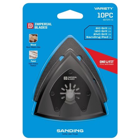 IMPERIAL BLADES Oscillating Multi-Tool Sandpaper - Pack of 10 271664